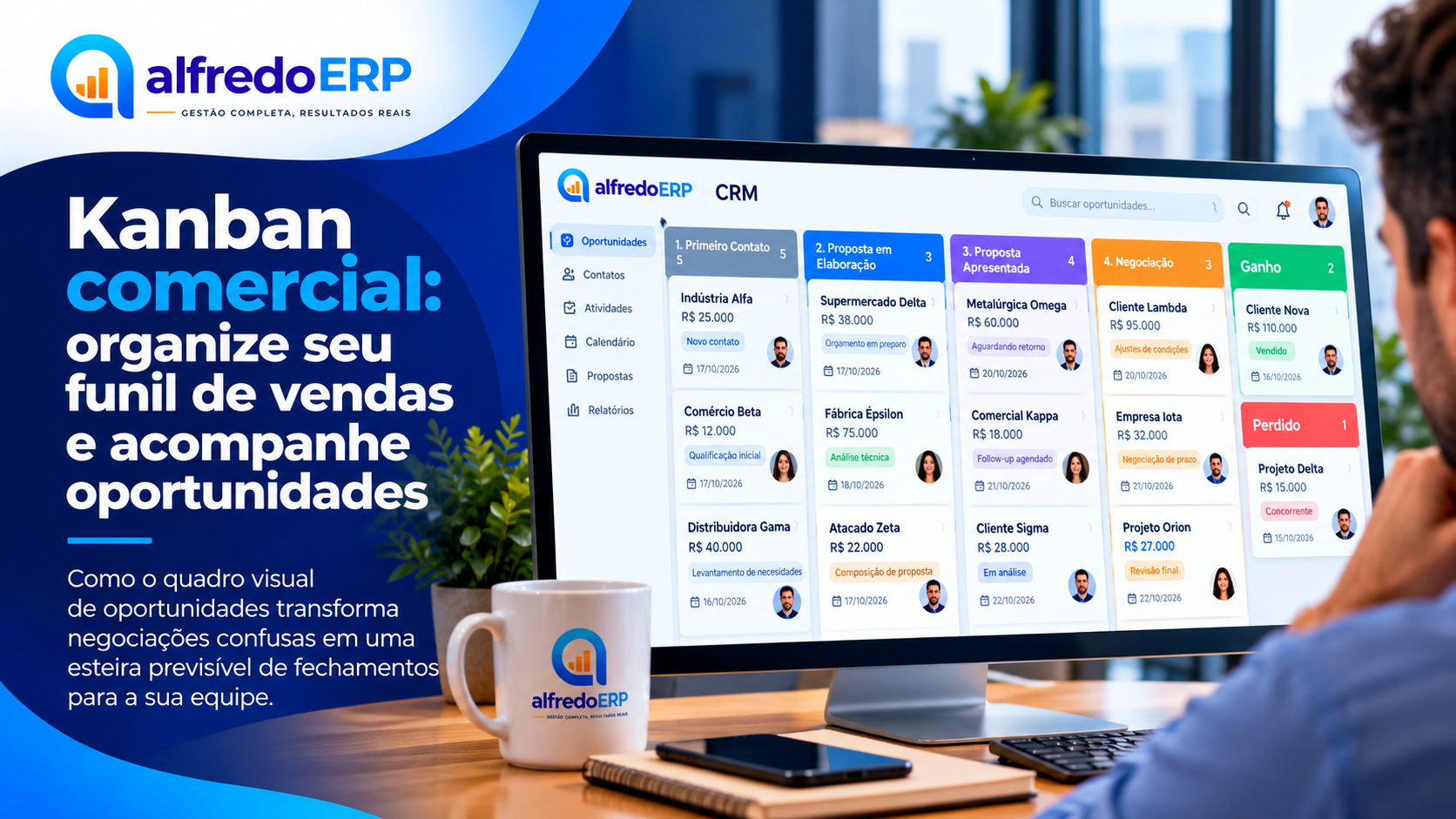 Kanban comercial: organize seu funil de vendas e acompanhe oportunidades