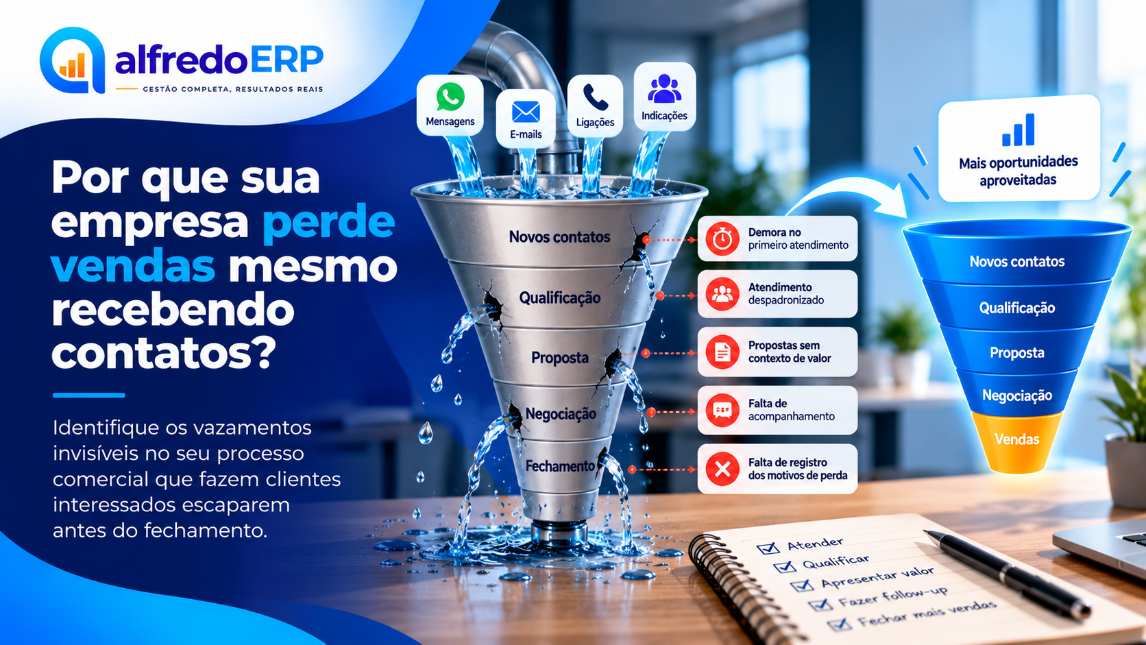 Por que sua empresa perde vendas mesmo recebendo contatos?